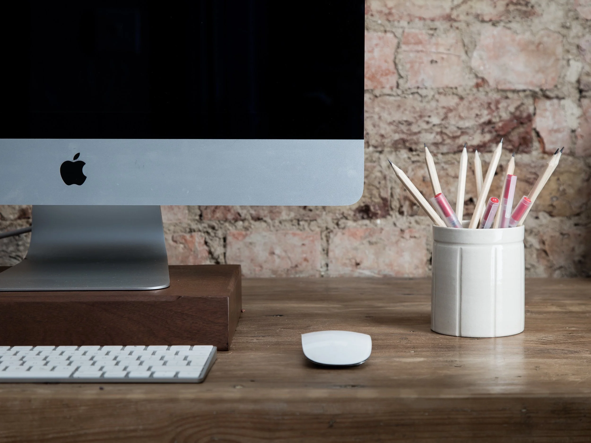 Ceramic pencil holder for office desk