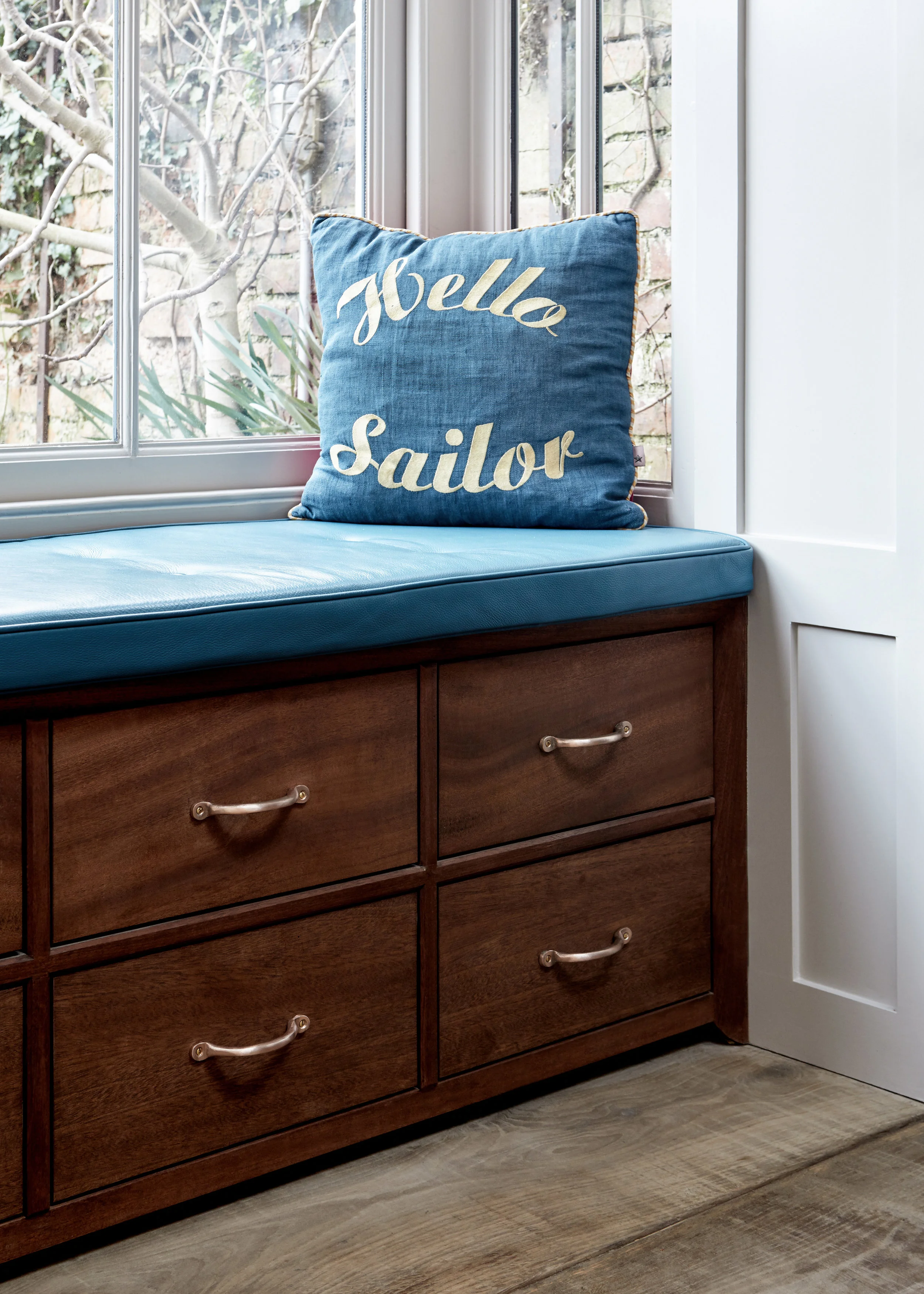 Small copper drawer handle