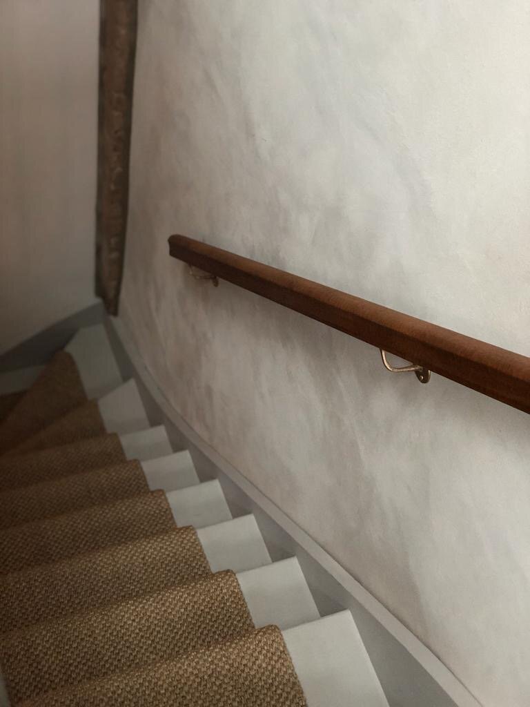 bronze stair handrail wall bracket