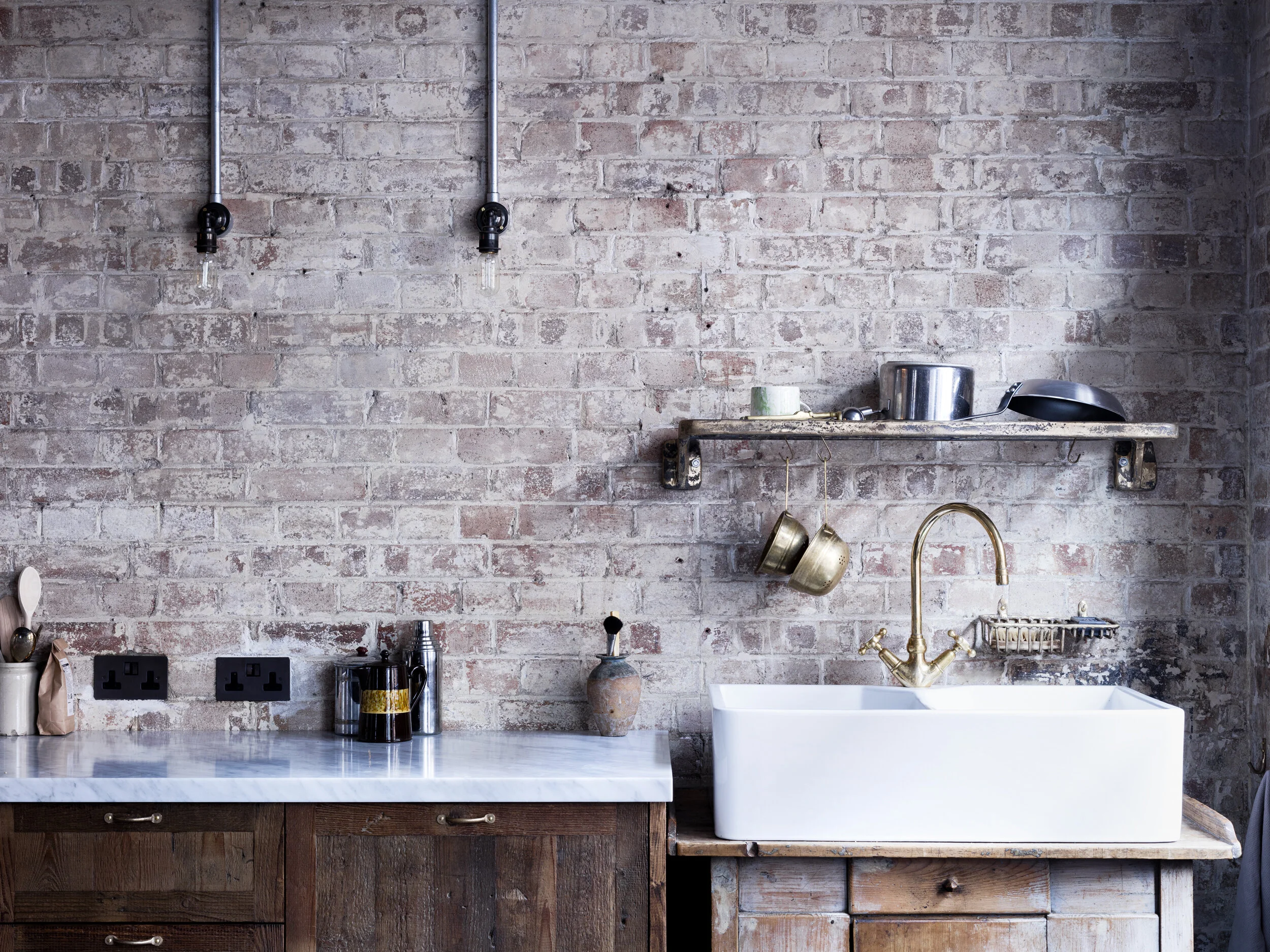 Soap rack in kitchen