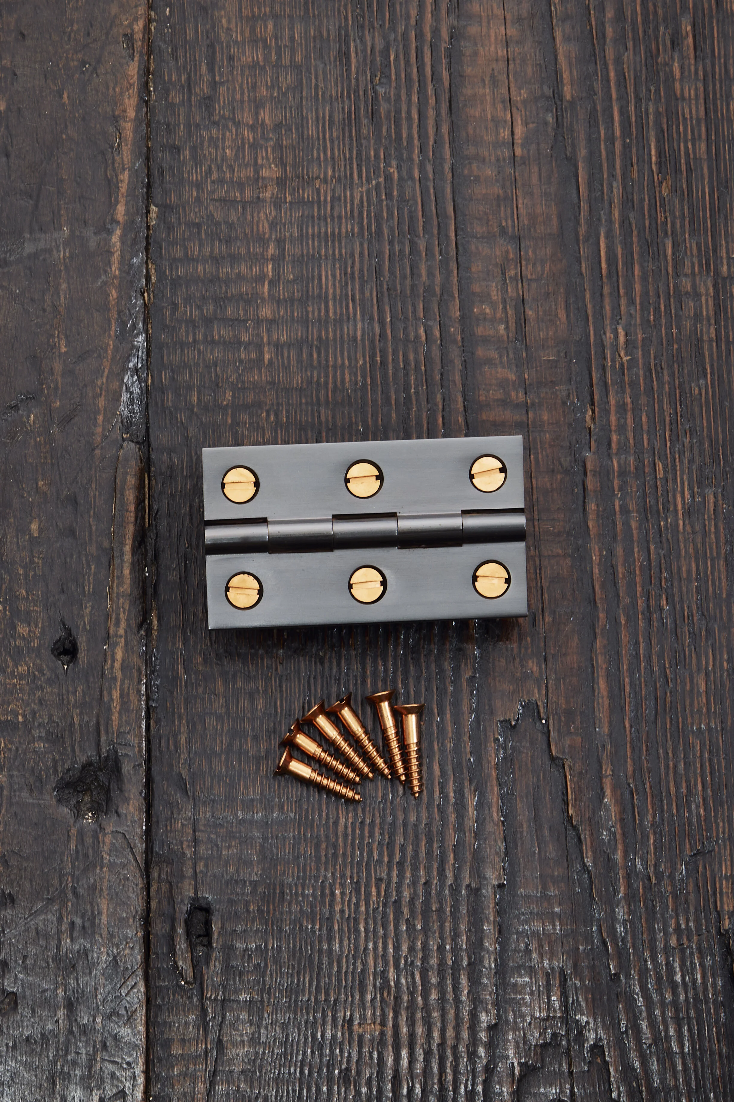 Aged bronze hinge for cupboard doors