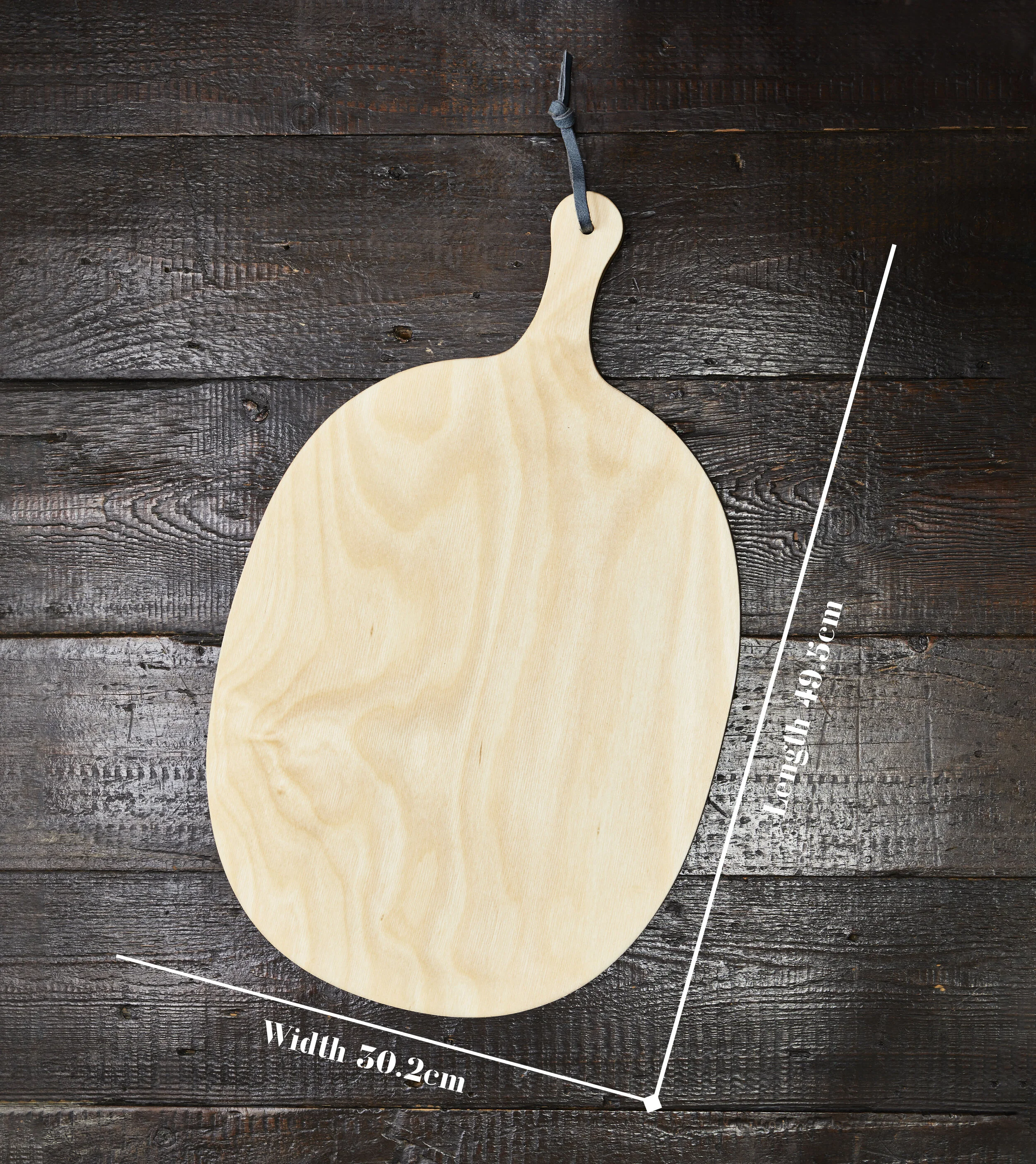 wooden chopping board with handle