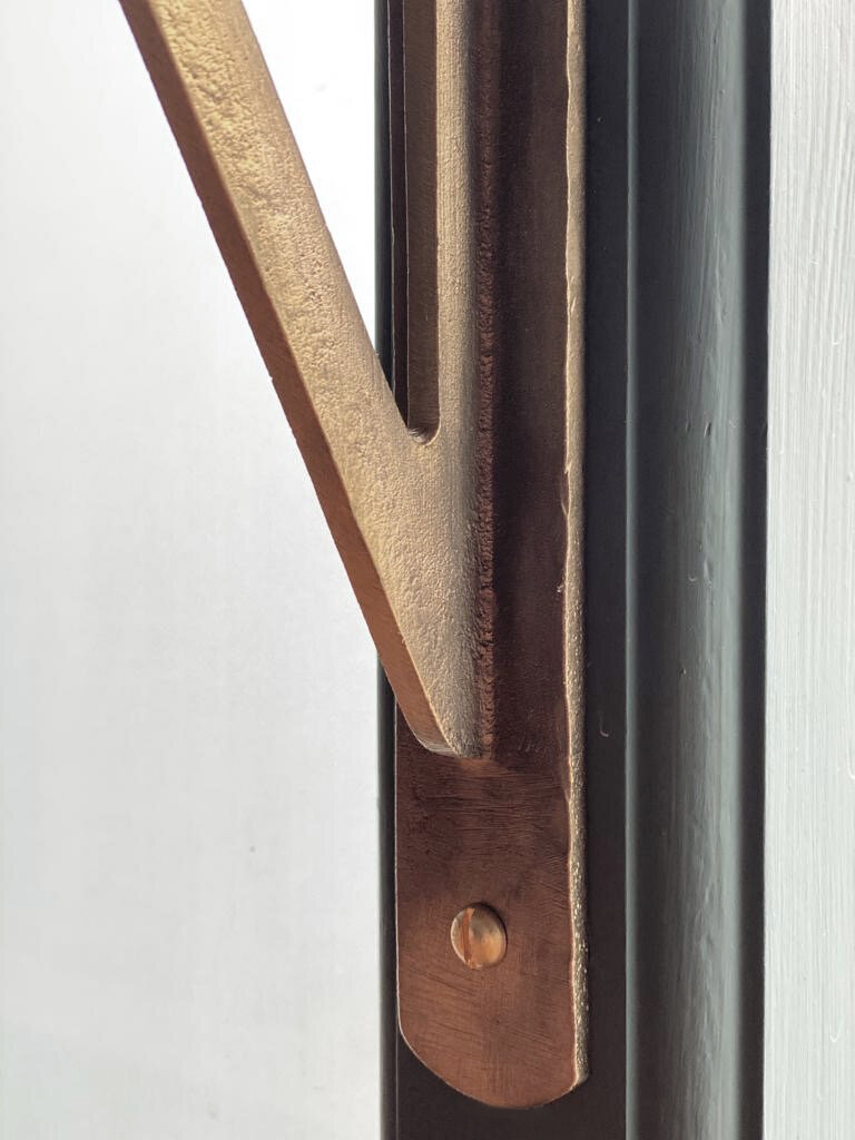 12" Pantry Bracket, Cast Bronze — Mark Lewis Interior Design
