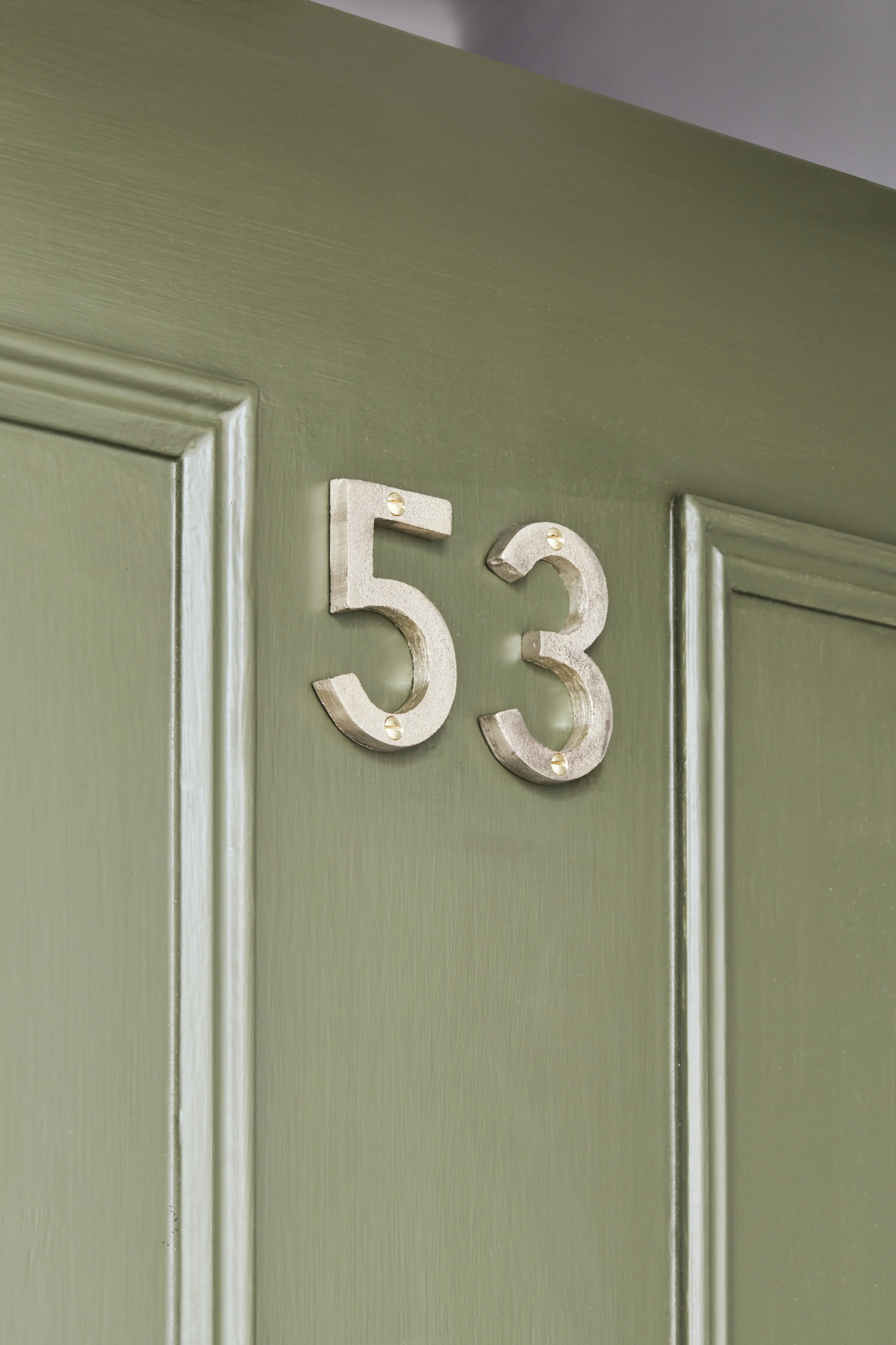 Cast brass metal door number