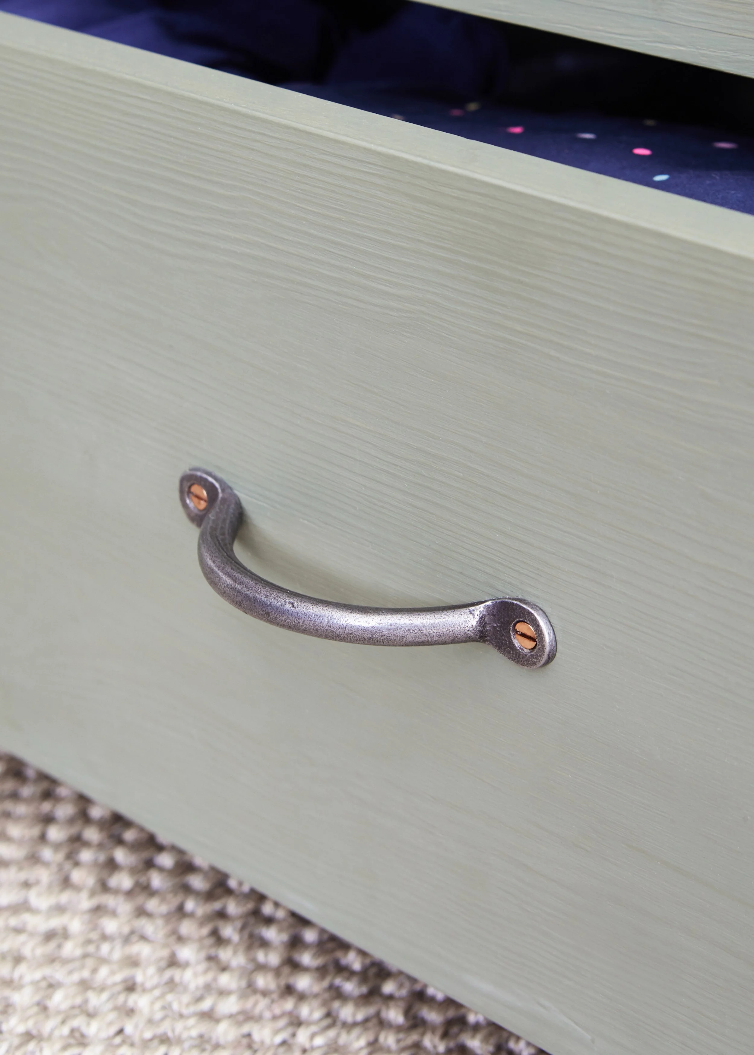 Cast iron drawer handle
