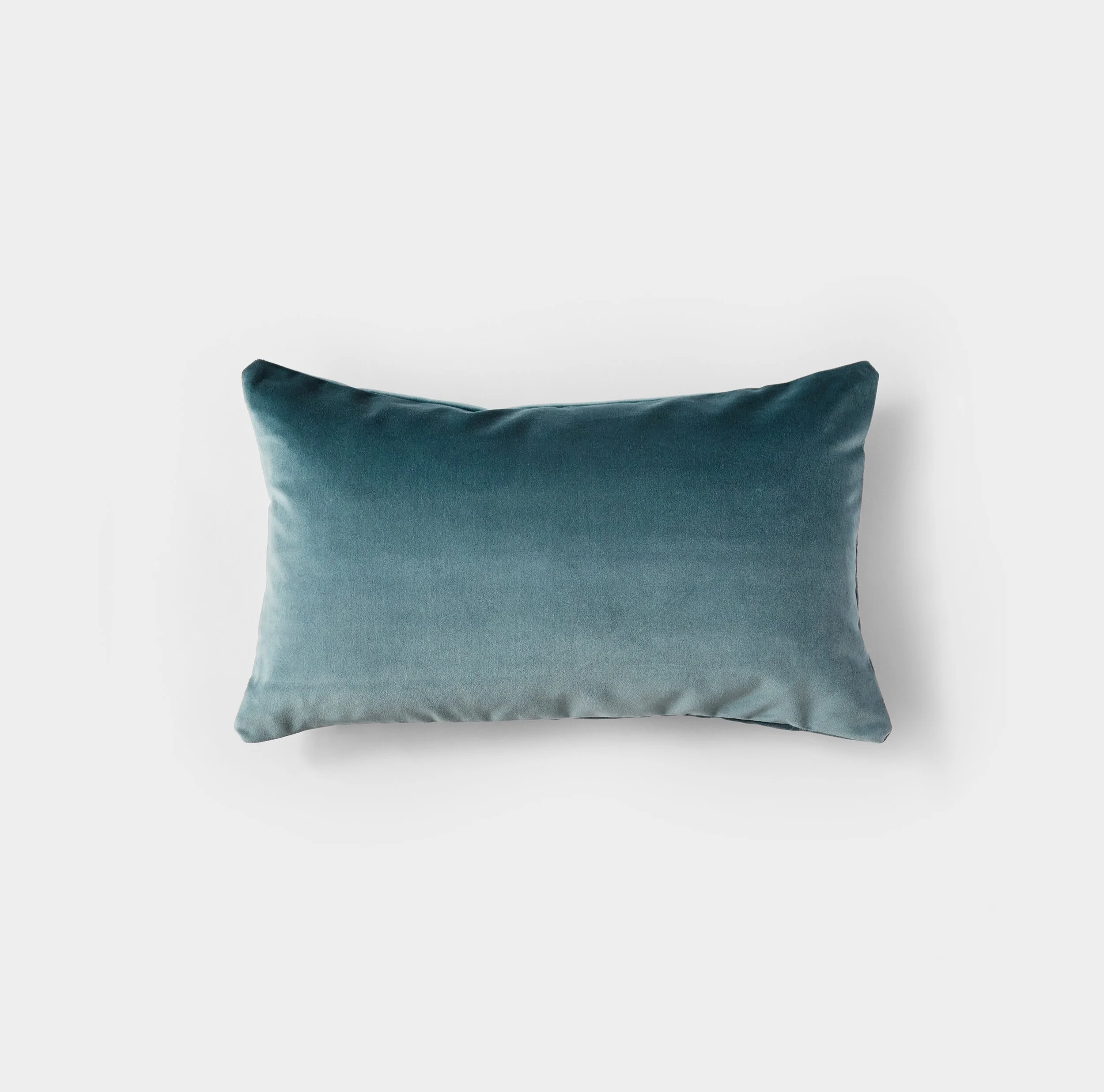 Blue velvet recycled cushion cover 50x30cm