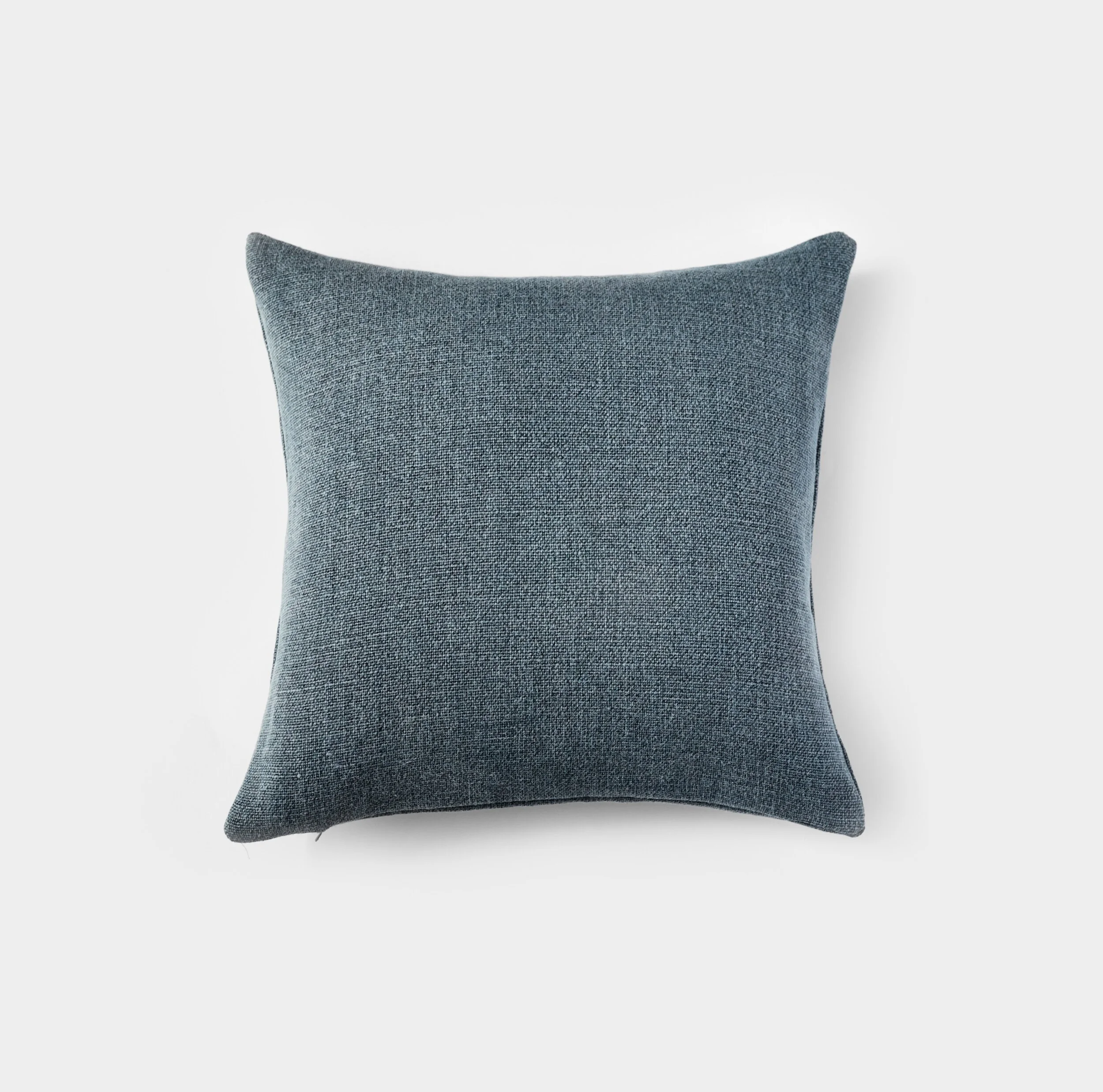 Recycled blue linen cushion cover, 50 x 50