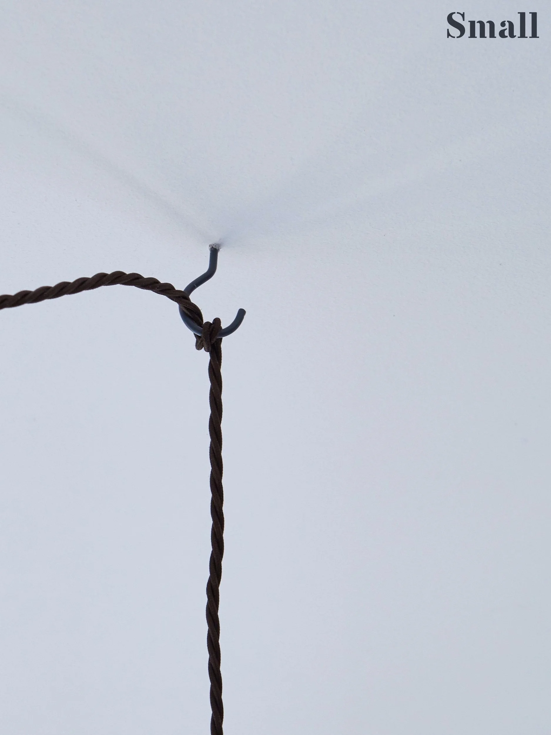 Grey small screw hook for ceiling light