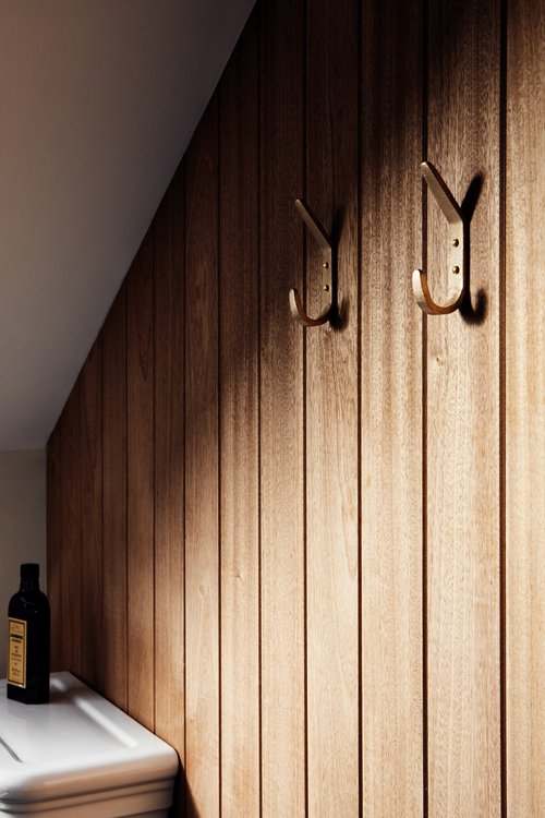 Soap Dispenser Wall Bracket in Cast Bronze — Mark Lewis Interior Design