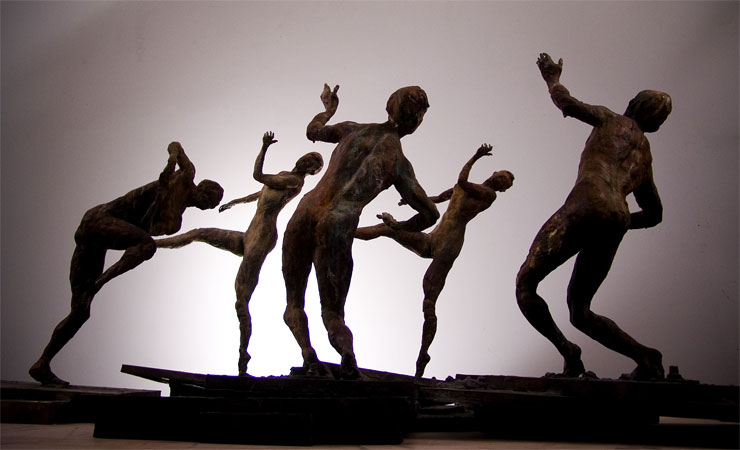 Ten Breaths: Congress of Wits - Study , 2007 Medium: Bronze Dimensions: 27 x 40 x 68 inches Edition of 7 Arabic Numbers and 2 Artist Proofs