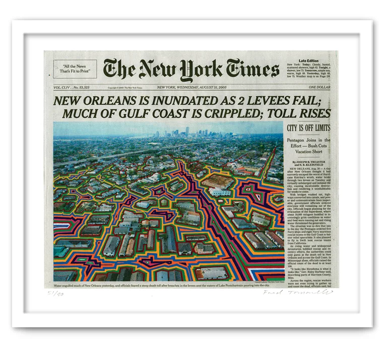August 31, 2005 , 2009 Medium: Serigraph on acid-free paper Dimensions: 15 x 17.5 inches Edition of 80 Arabic Numbers and 25 Artist Proofs Signed and Numbered © Fred Tomaselli 2009