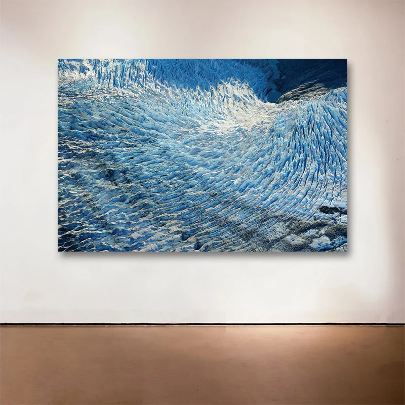 Icefall, Mendhenhall Glacier, Alaska, 2010 - 2015 Medium: Sublimation on Aluminum Dimensions: 27 x 40 inches Edition of 9 + 2 Artist Proofs