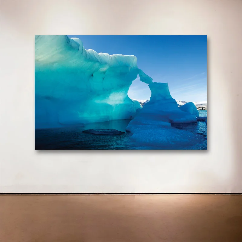 Ice Fin, Jökulsárlón, Iceland, 2007 - 2015 Medium: Sublimation on Aluminum Dimensions: 32 x 48 inches Edition of 9 + 2 Artist Proofs