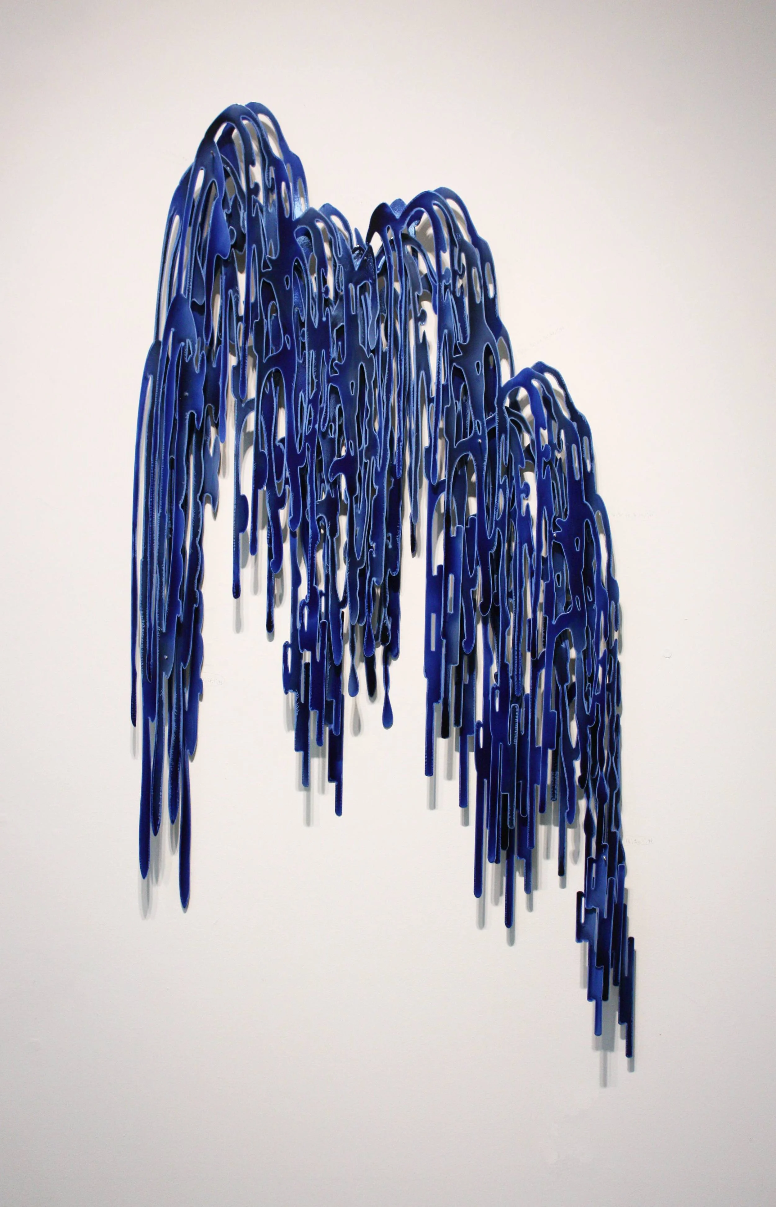 Fringe Fall oil on aluminum 61 x 30 x 3 inches edition of 3 2014