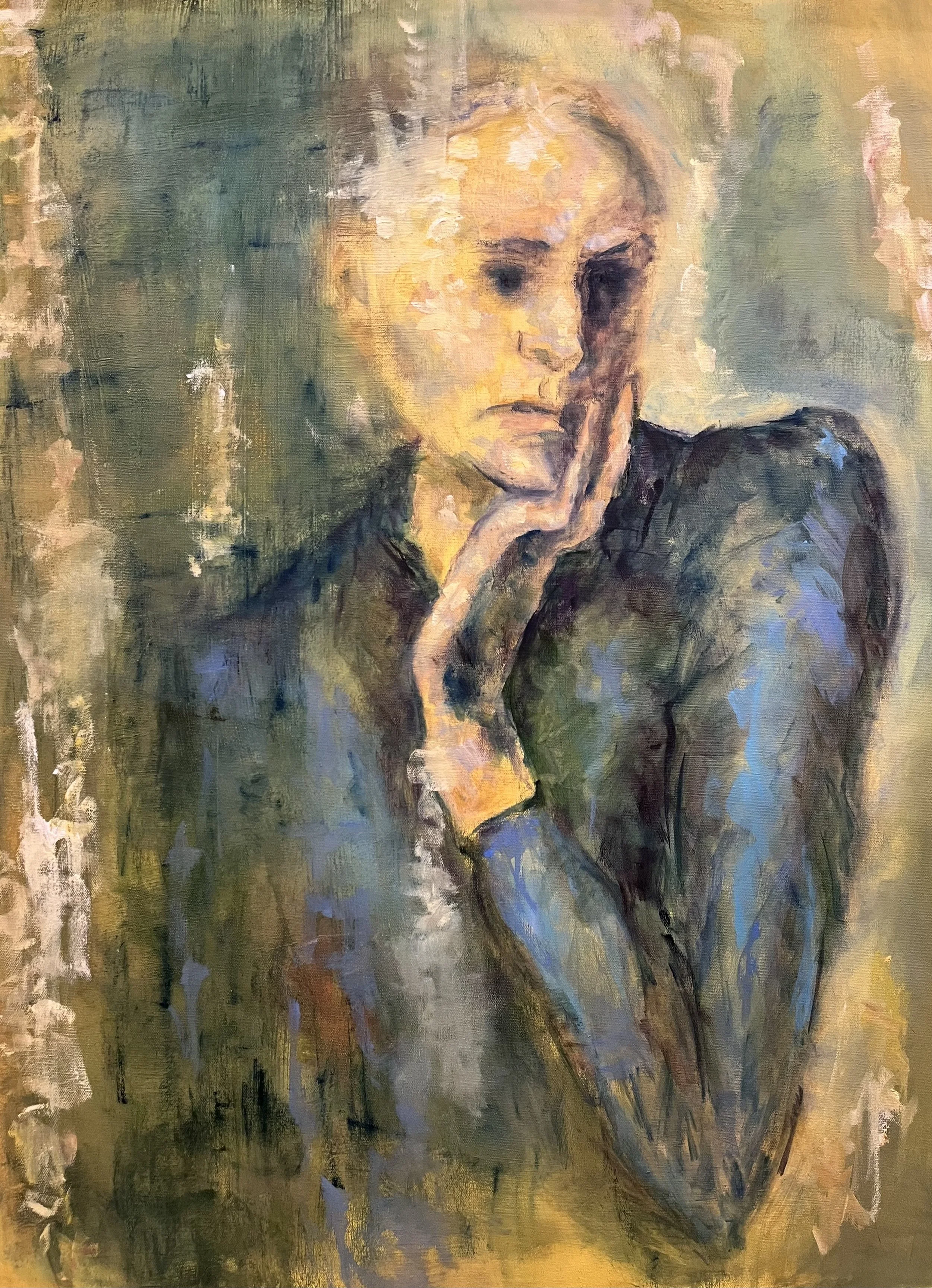 Gorcey, Blue Man, Oil on Canvas 40X30 (1).jpg