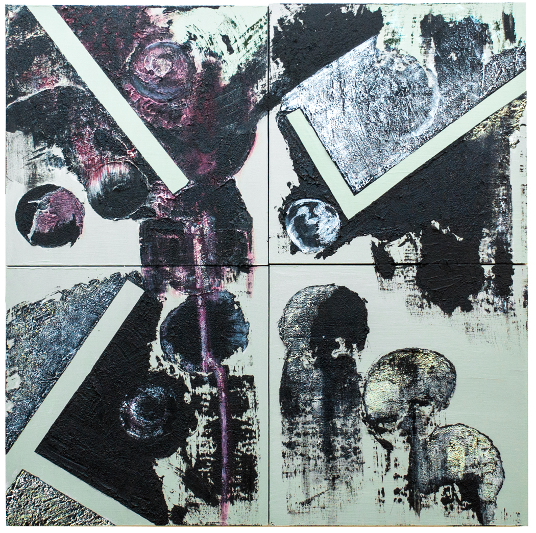 Abstract Quad in Grey