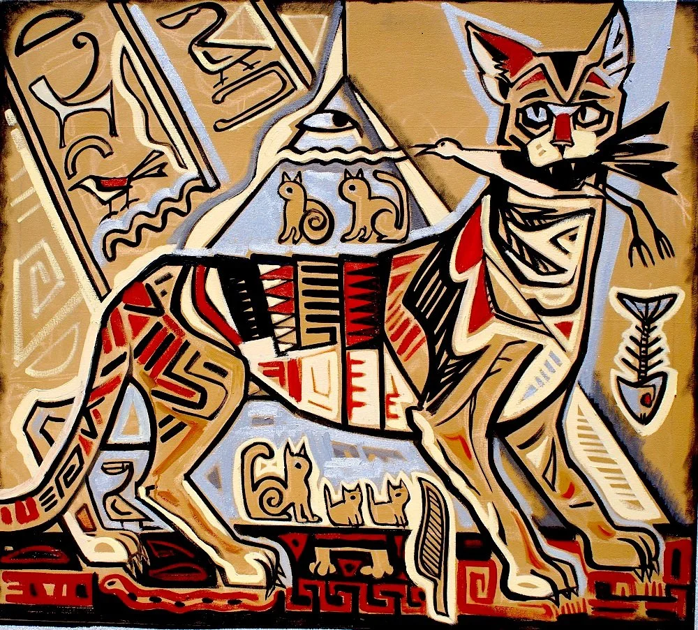 Egiptian Mau, oil on canvas,-31_x35_Tatiana Grudini.jpg