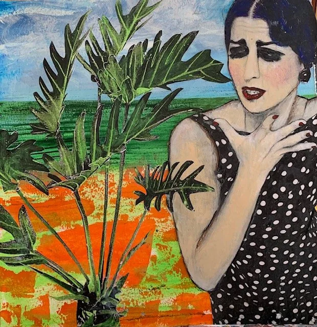 Tropical Distress 12x12 mixed media 2024.jpg