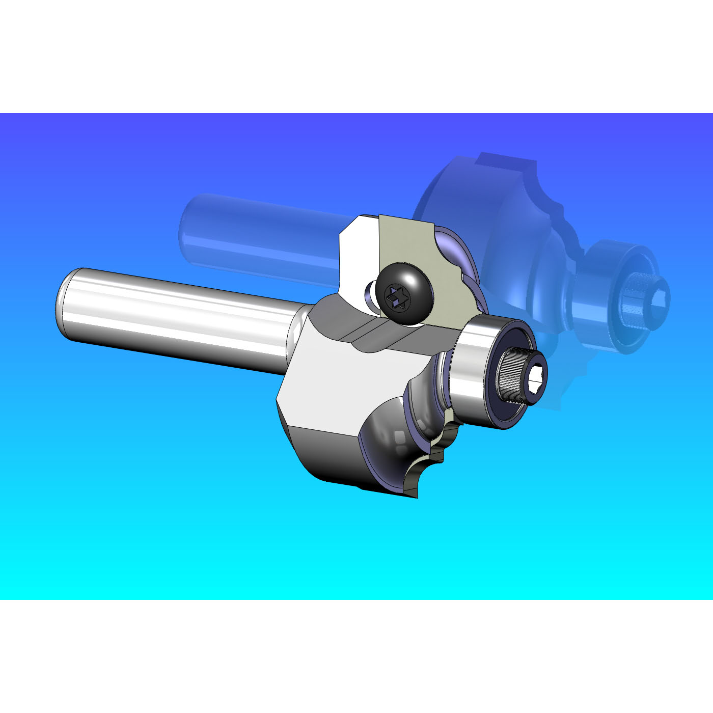 Insert Router Bit With Removable Bearing