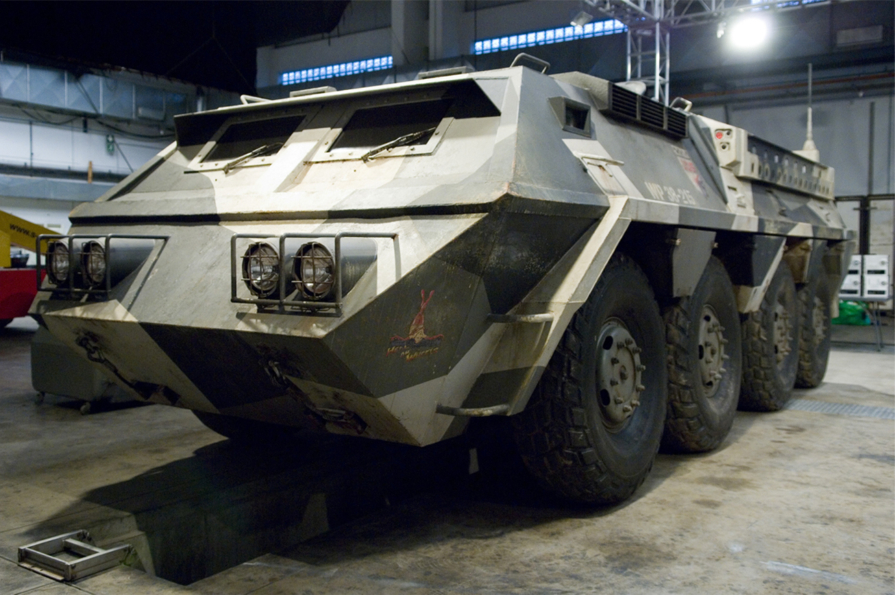One of the finished APC's in it's hanger set.