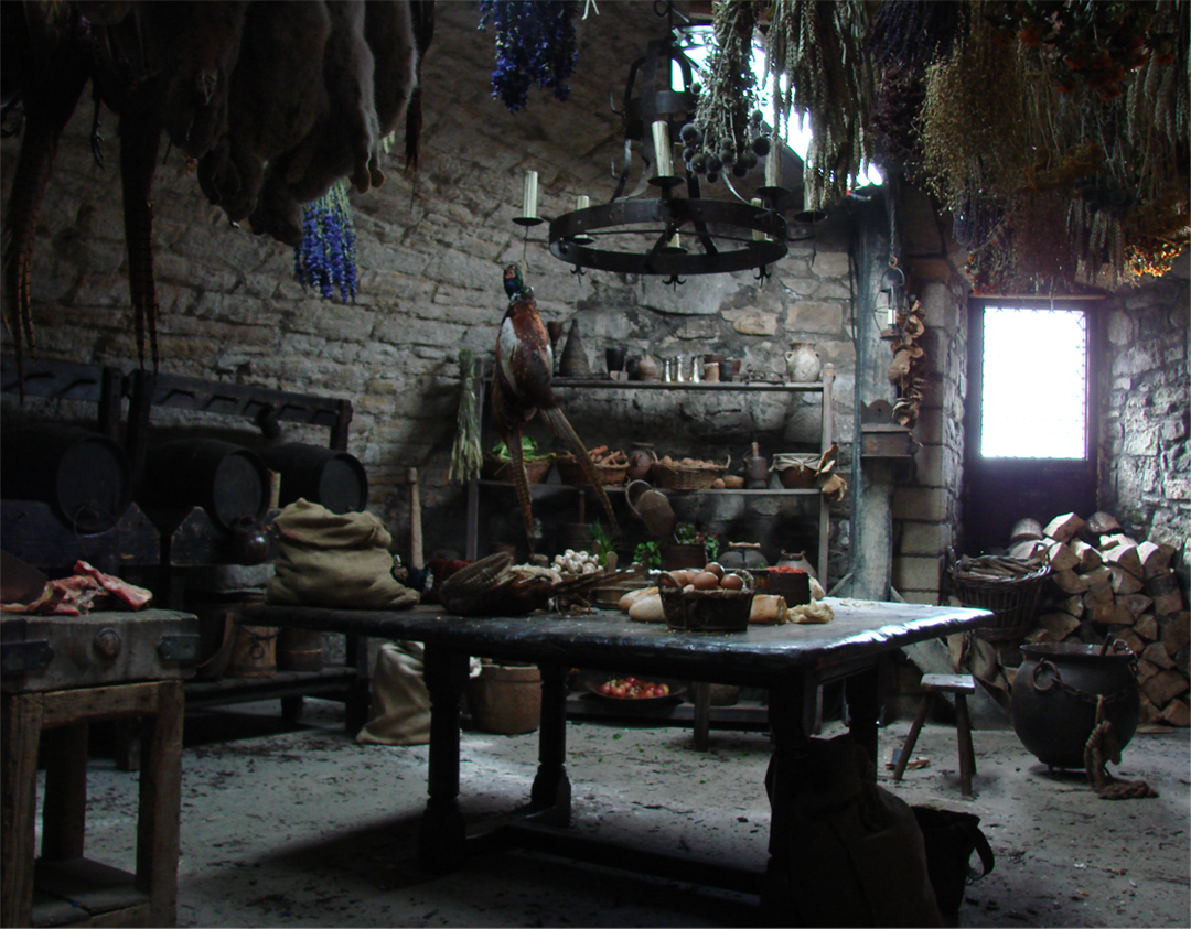 Interior kitchen set.