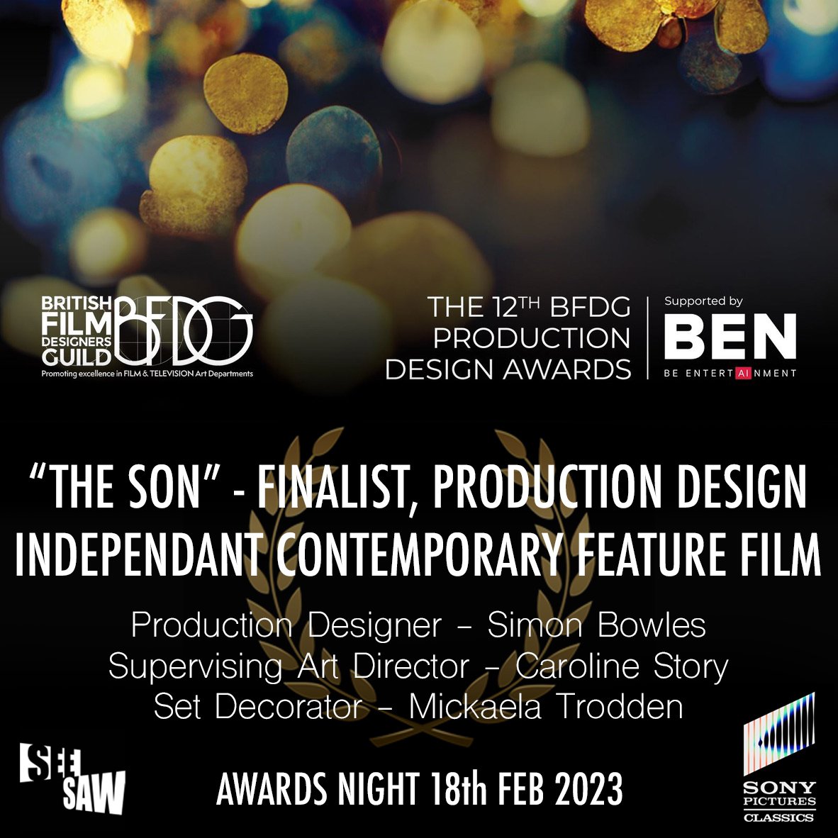 THE SON NOMINATED AT THE BFDG AWARDS 2023