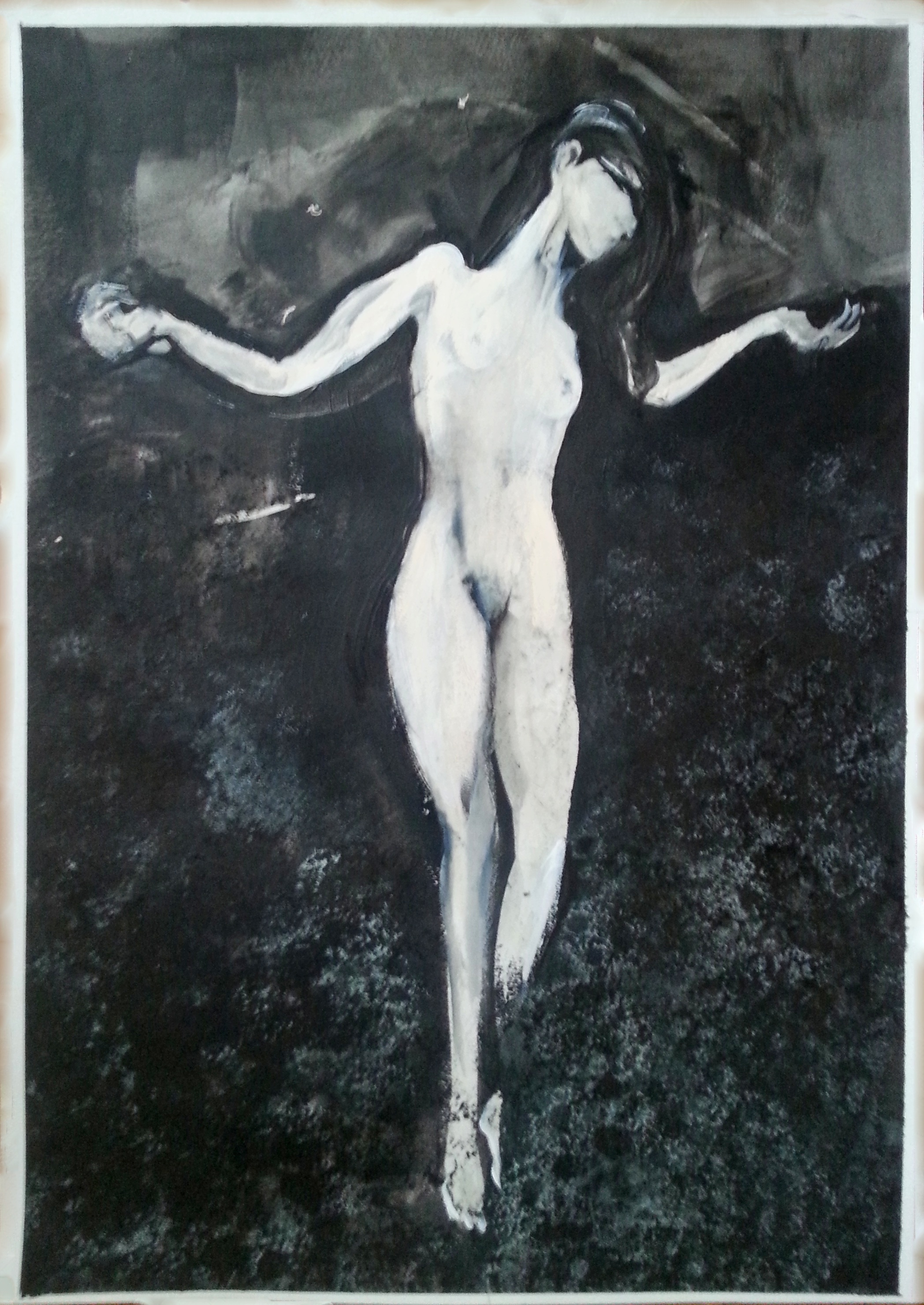 A Portrait for Francesca Mixed media on paper, 14” x 20” Hannah Purcell Martin 2014