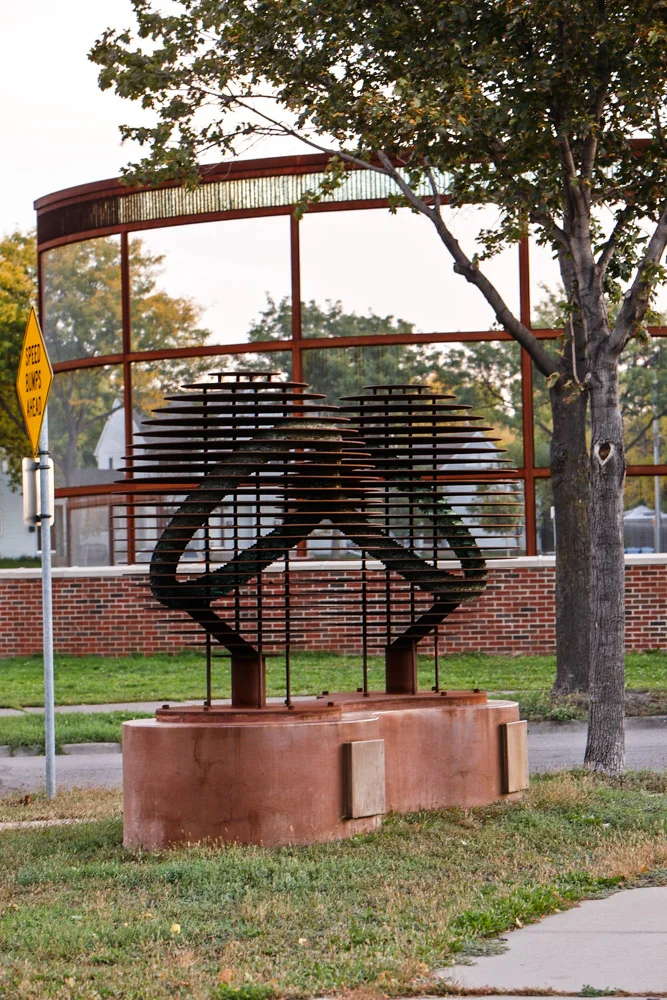 GREEN CAMPUS DOUBLE FLUX, MINNEAPOLIS, MN — JAMES BRENNER SCULPTURE