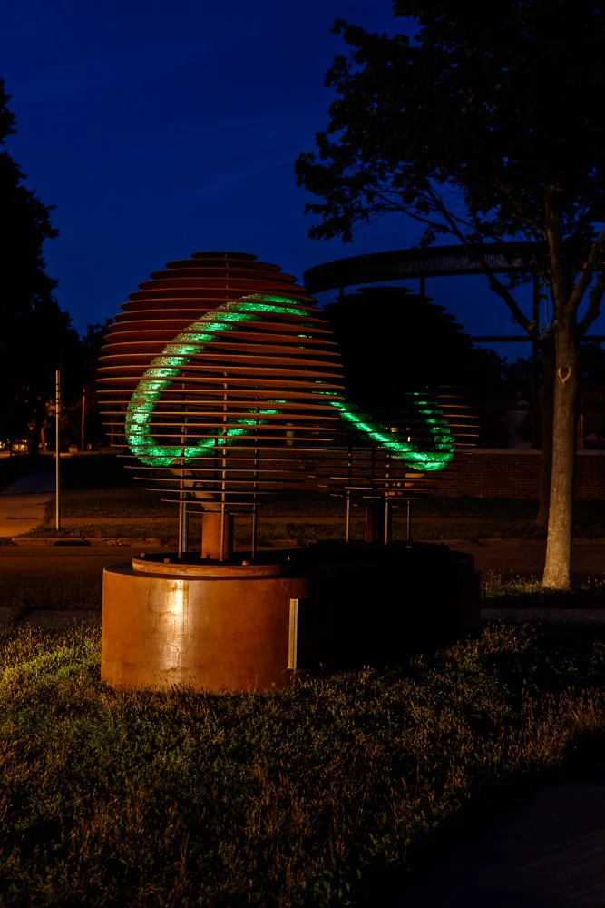 GREEN CAMPUS DOUBLE FLUX, MINNEAPOLIS, MN — JAMES BRENNER SCULPTURE