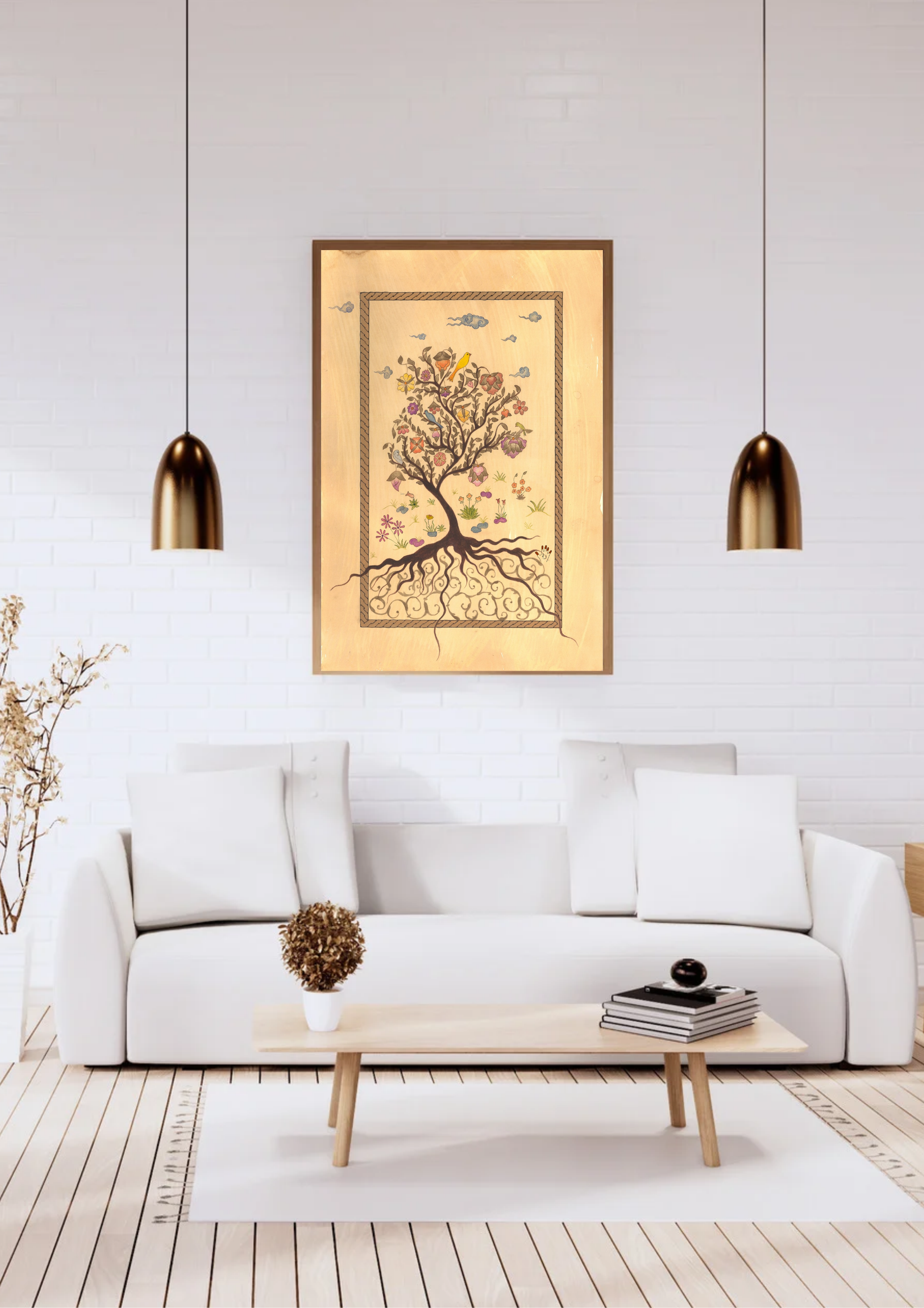 White Minimalist Elegant Mockup Framed Wall Art.png