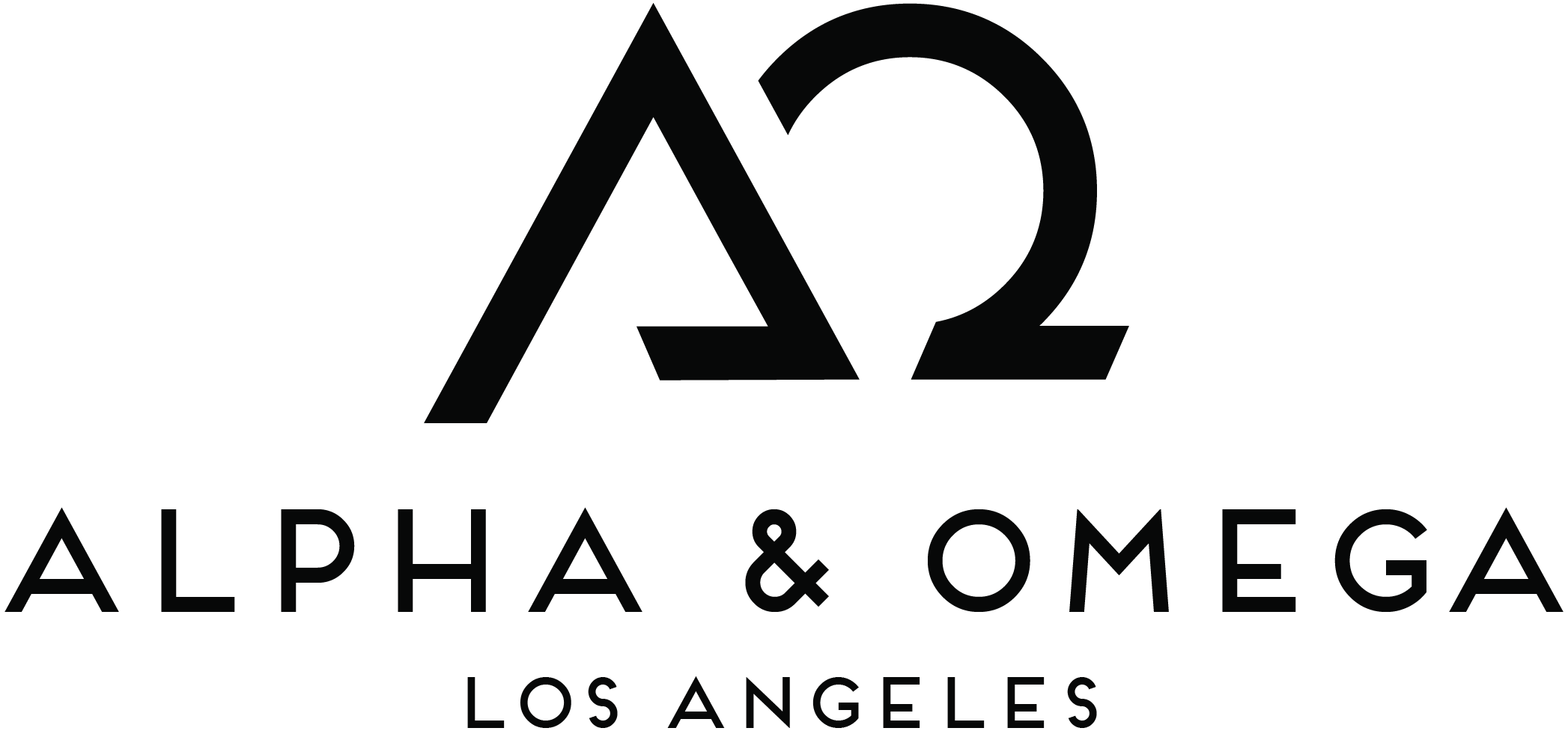 Logo of Alpha & Omega in LA with a stylized 'A' and 'O' and the text 'Alpha & Omega Los Angeles'