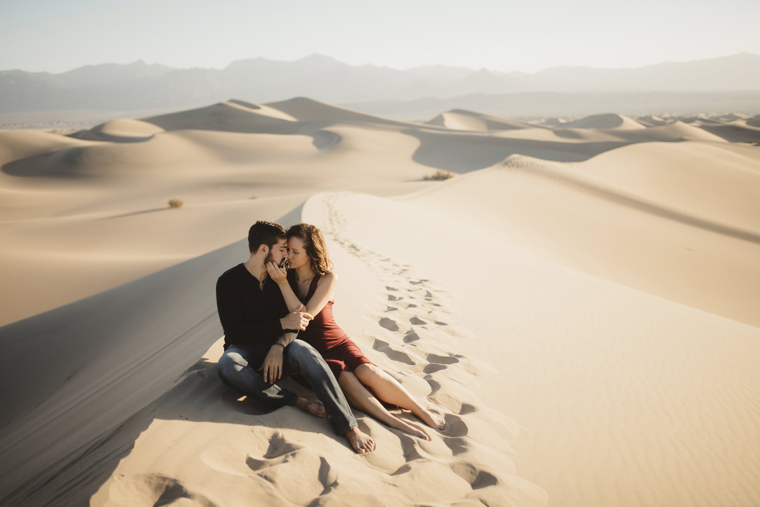 Sand Dunes Adventurous Engagement Photography // Death Valley ...