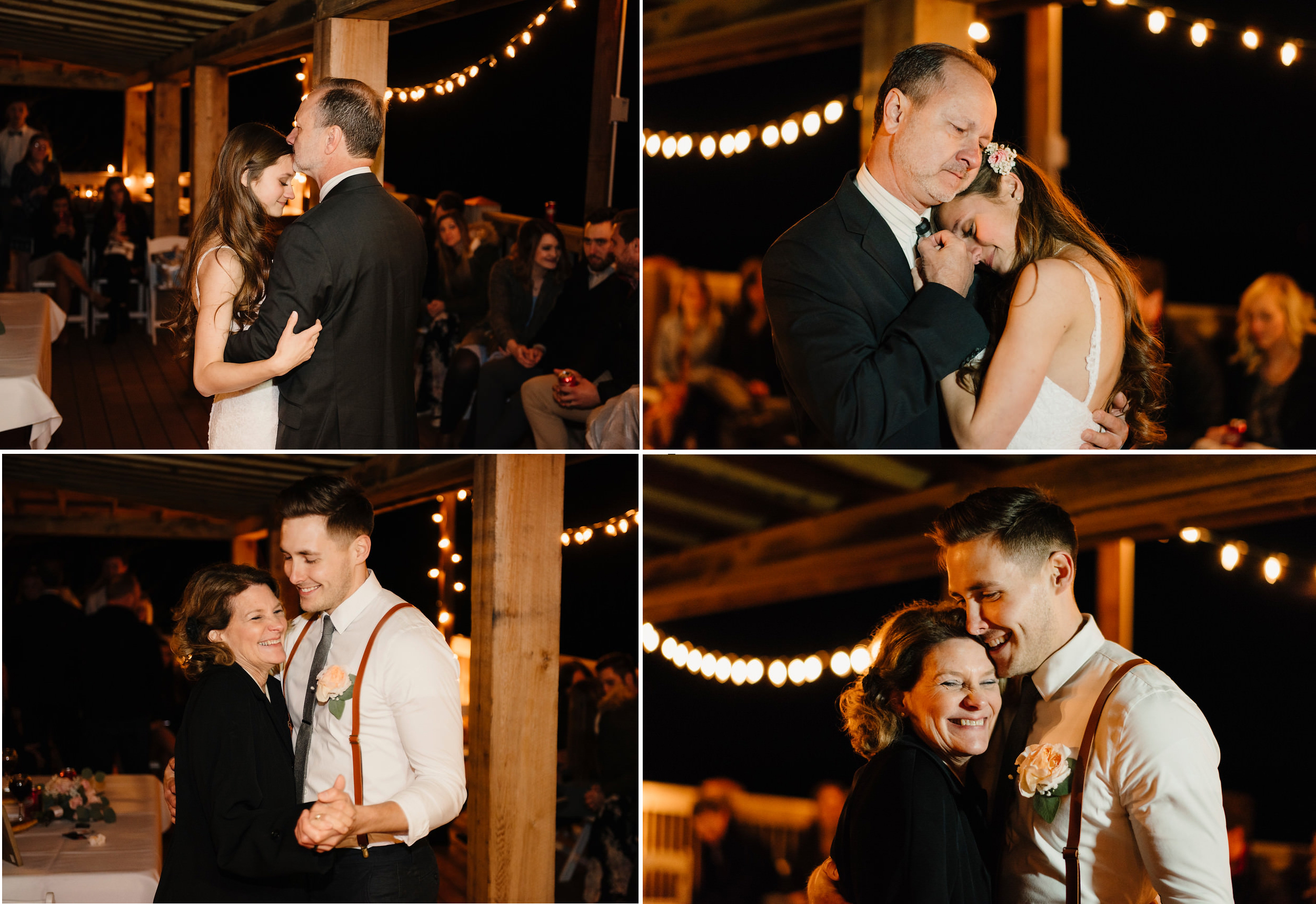 A bride and her father share a dance after her Steele Creek Buffalo River Wedding by Arkansas Adventure Destination Photographer Colby and Jess