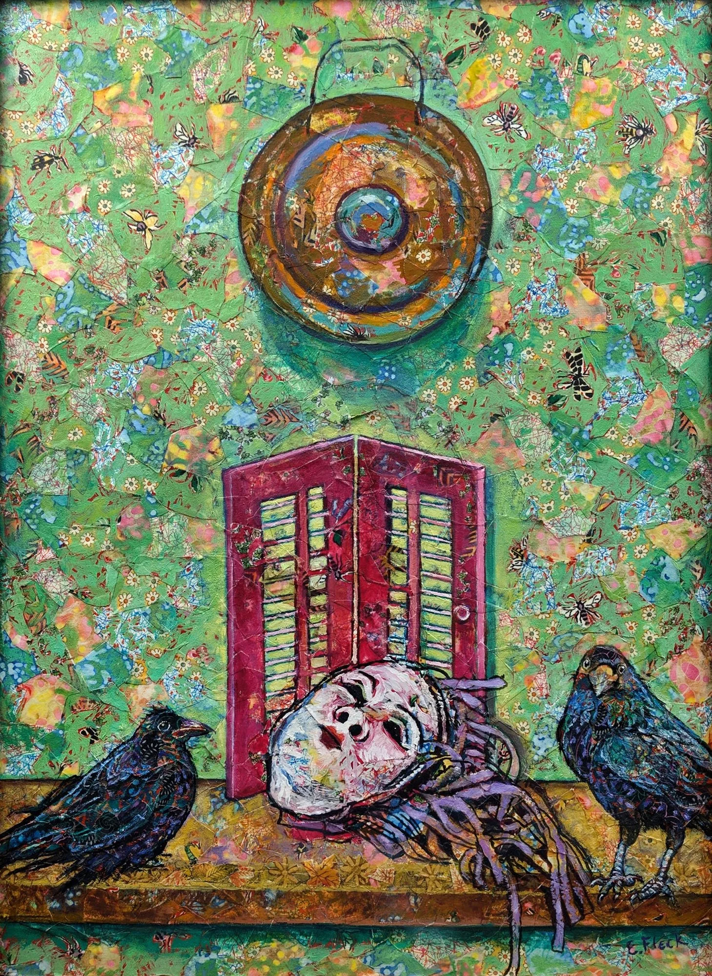 Two Crows and a Mask under a Brass Gong.jpg
