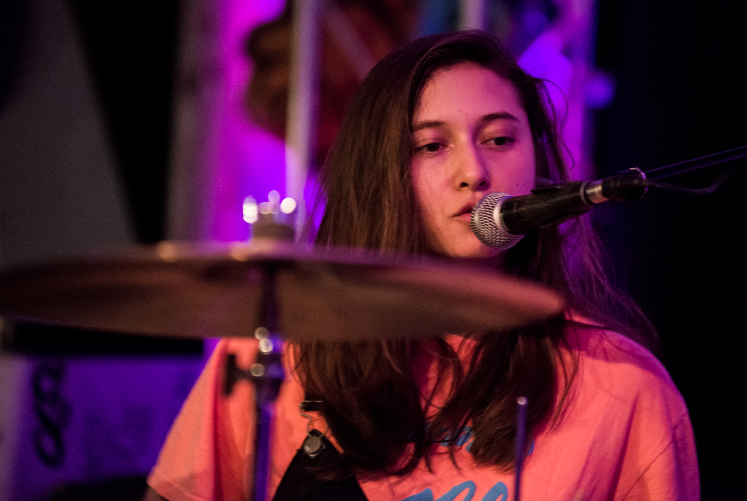 Victoria on drums