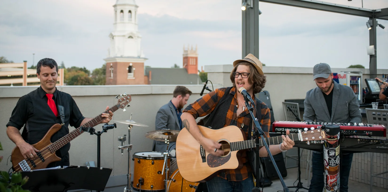 The Justin Angelo Band (from left): Brendan Stengle, Dustin Love, Justin Angelo, and Aaron Trasatt