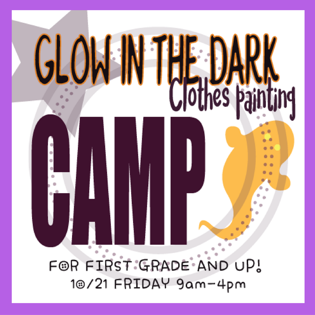 Glow in the Dark Clothes Painting Staff Learning Day Camp 
