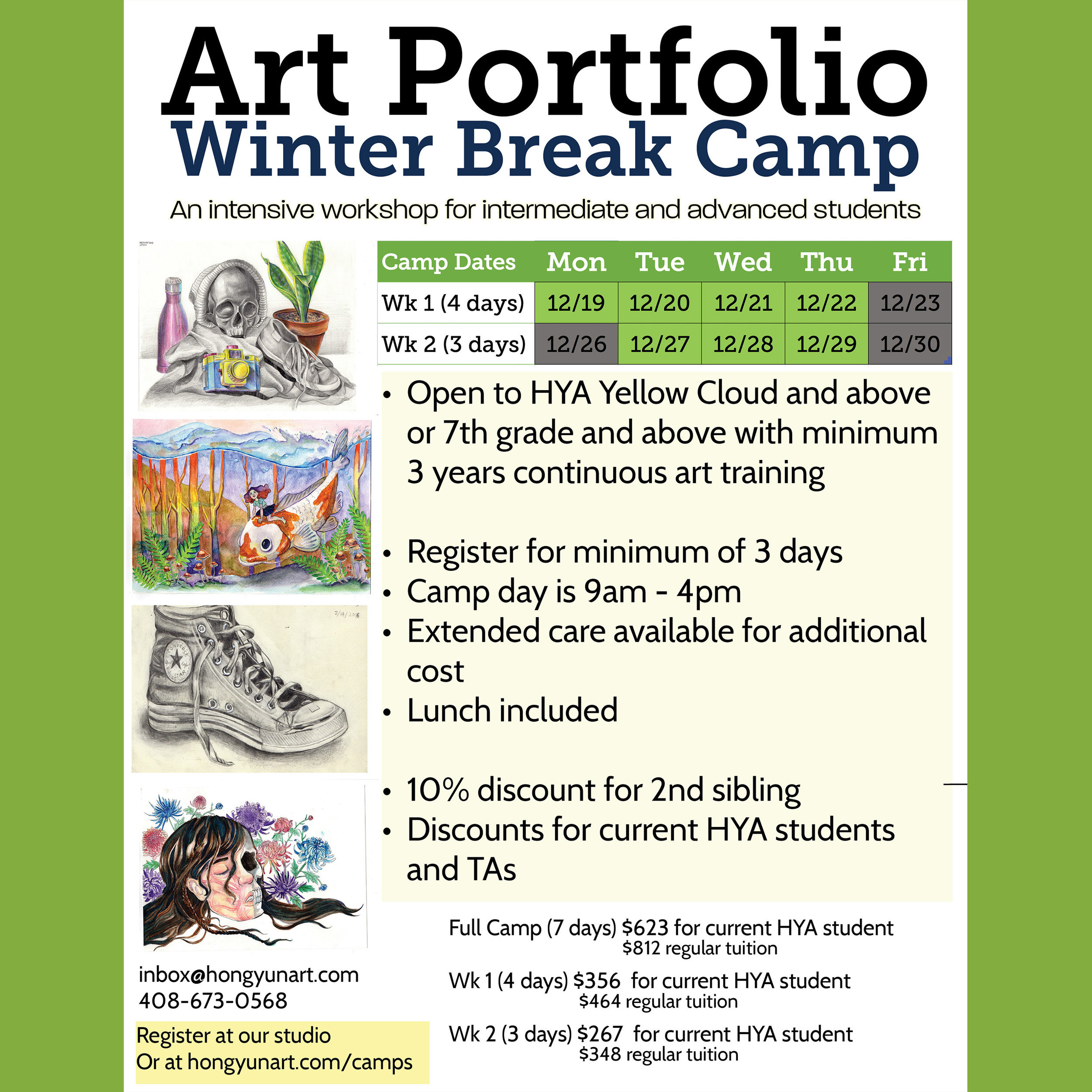 Art Portfolio Winter Break Camp