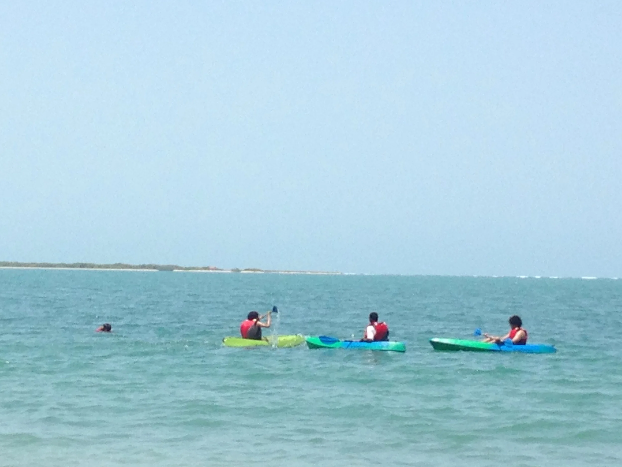 Kayaking in clear blue, kayaking in India