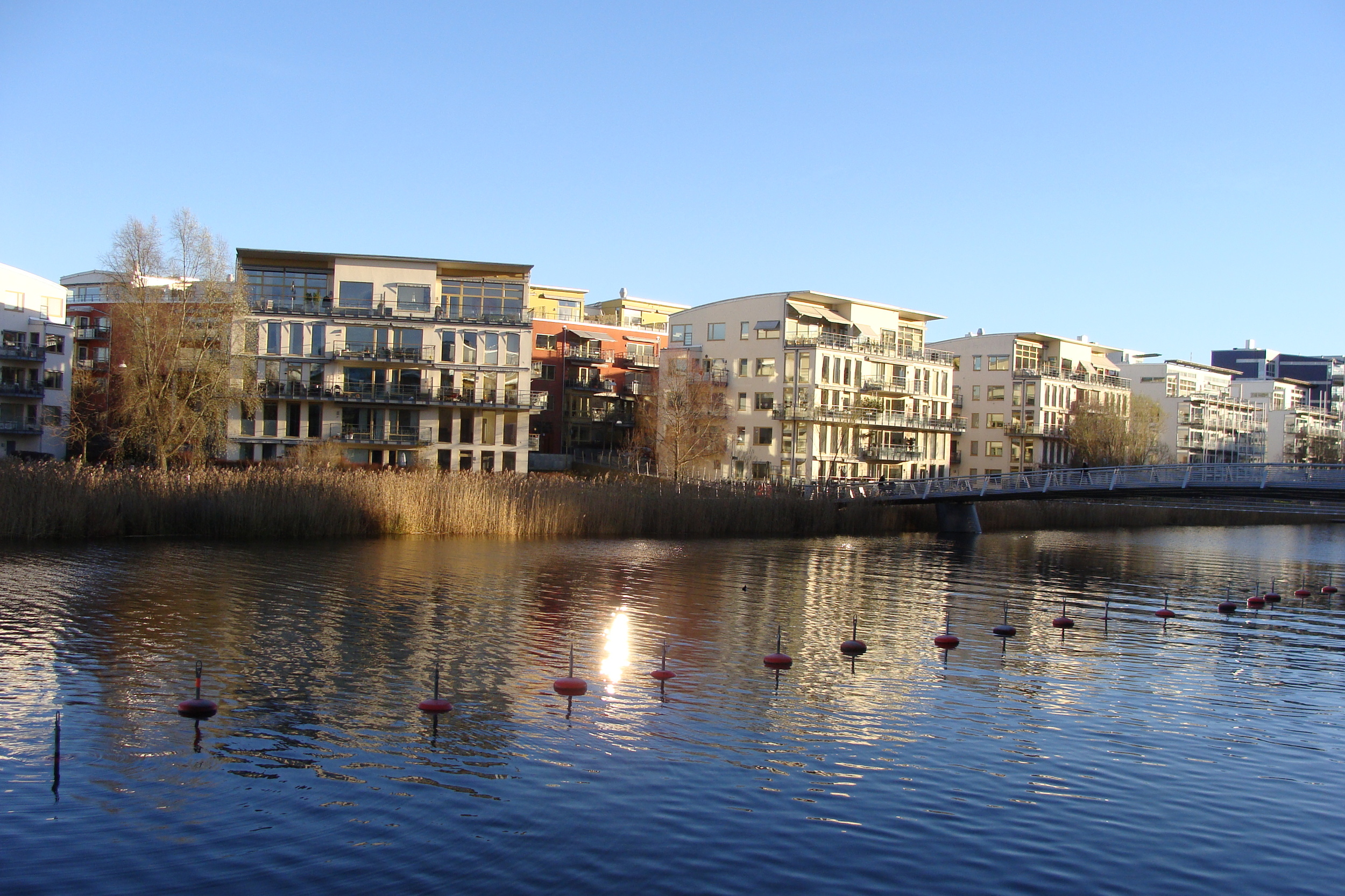 The first residents moved into Hammarby Sjostad in Stockholm in 2002, which was developed as a sustainable neighbourhood with a closed loop urban metabolism approach