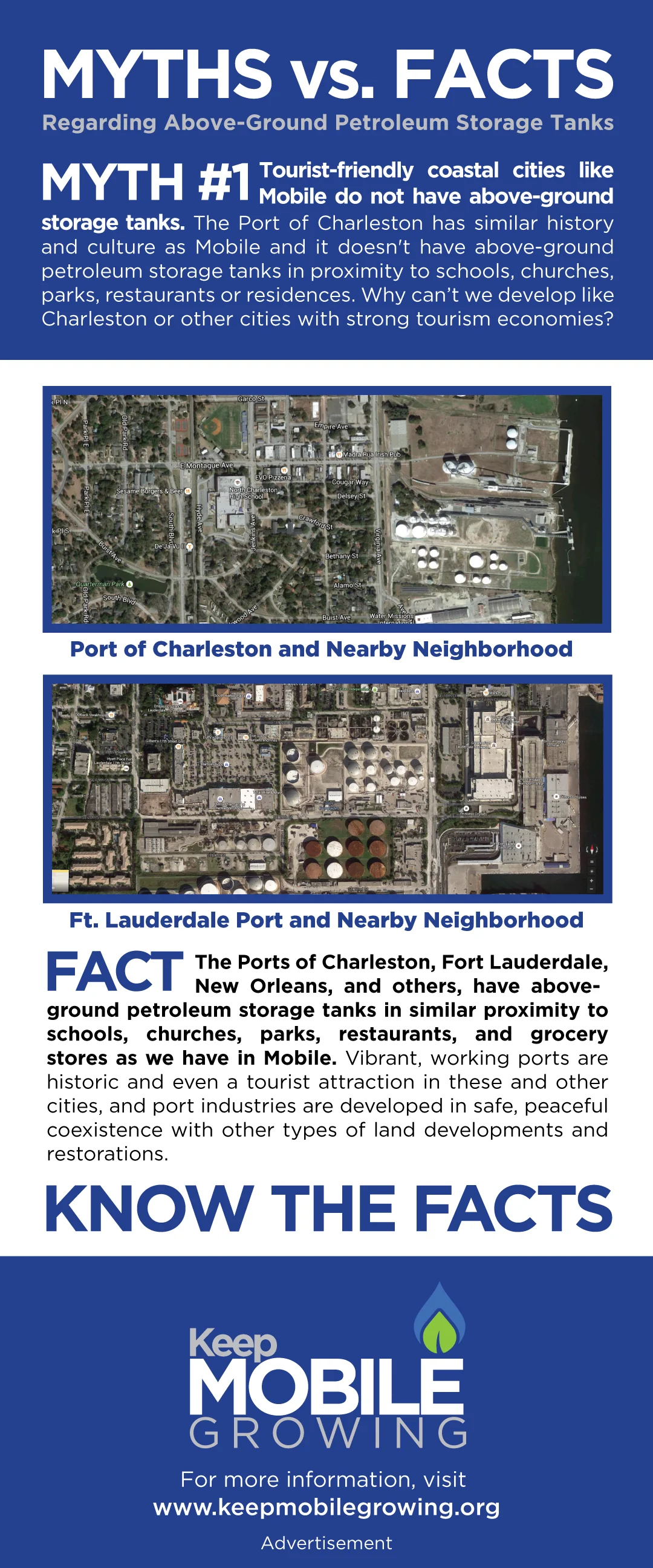 Myth #1 (Click Image for FACTS) Tourist-friendly coastal cities like Mobile do not have above-ground storage tanks.