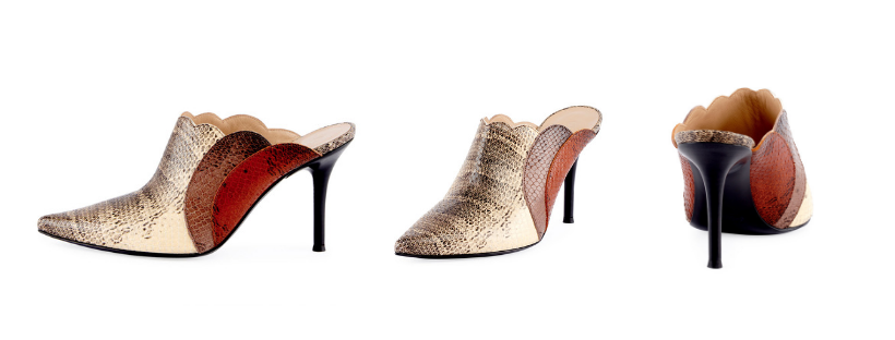 Chloé Scalloped Python Printed Boots