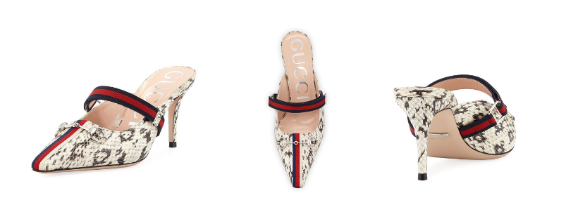 Gucci Emma Python Slide Mule