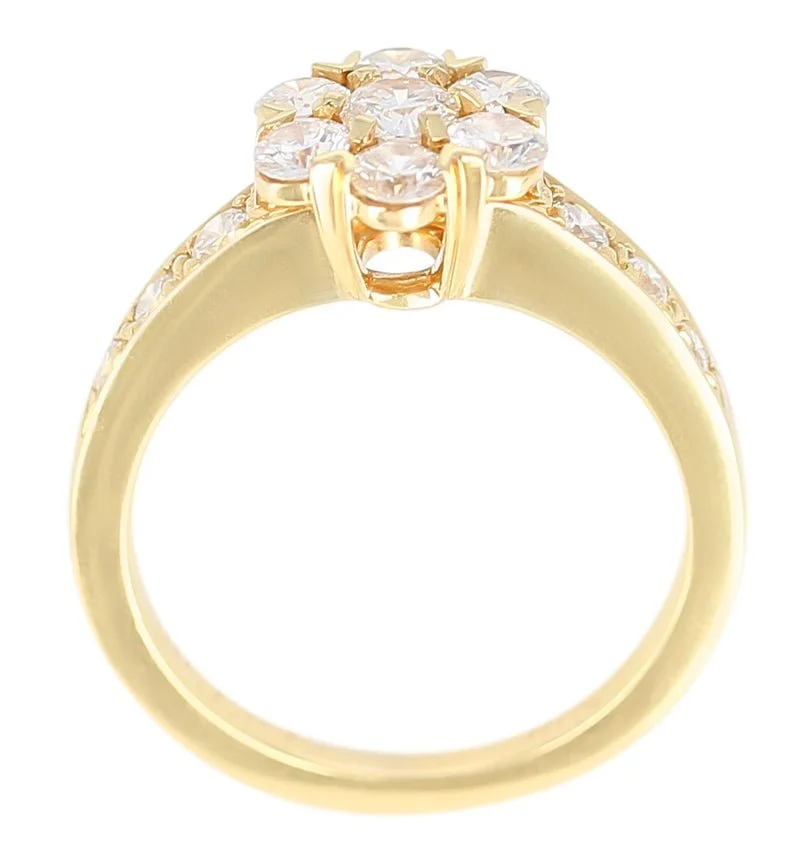 VAN CLEEF ARPELS CARAT DIAMOND YELLOW GOLD ONE ROW