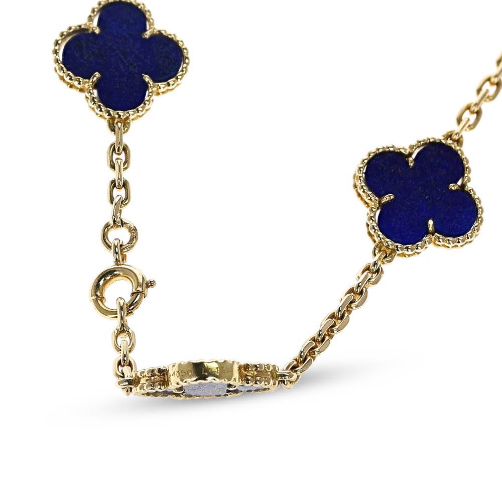 Van Cleef & Arpels Vintage Alhambra 20 Motif Yellow Gold Necklace