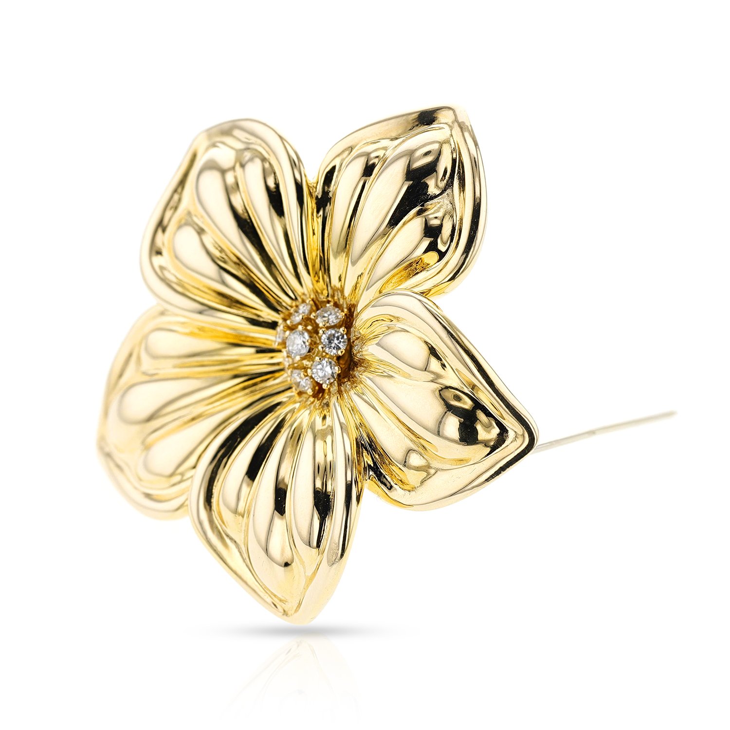 1247_ VCA Gold Floral Brooch-2.jpg