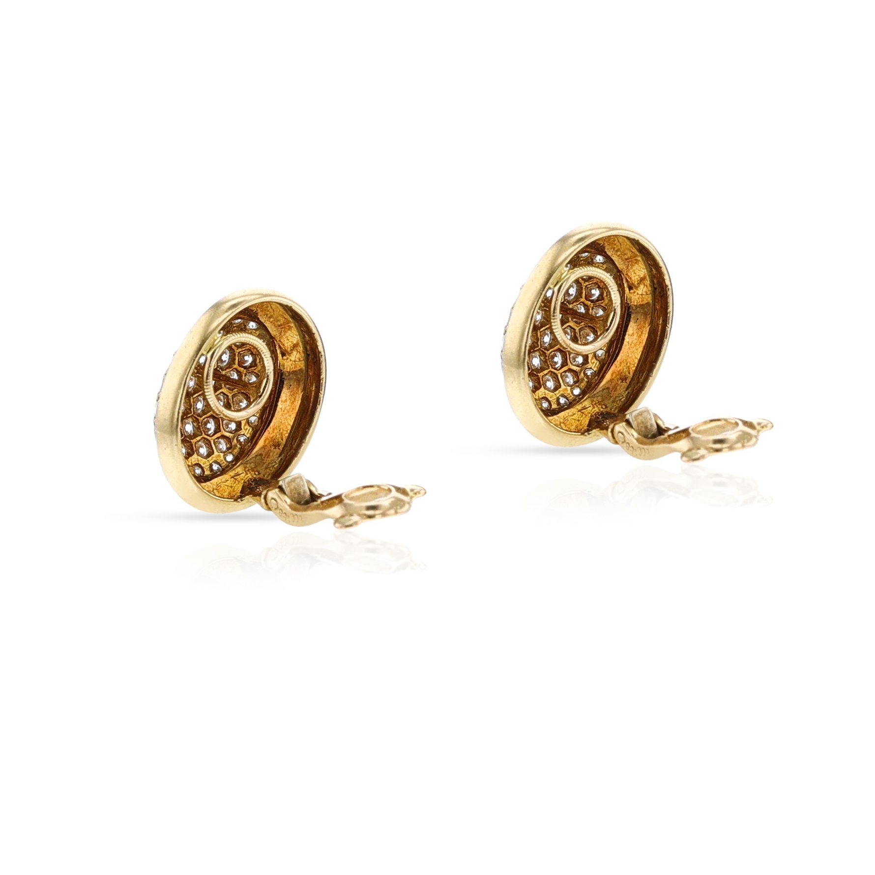 CARTIER A PAIR OF TRI-COLOURED 18K GOLD AND DIAMOND BUMBLE BEE EARRINGS by  Cartier (Co.) on artnet