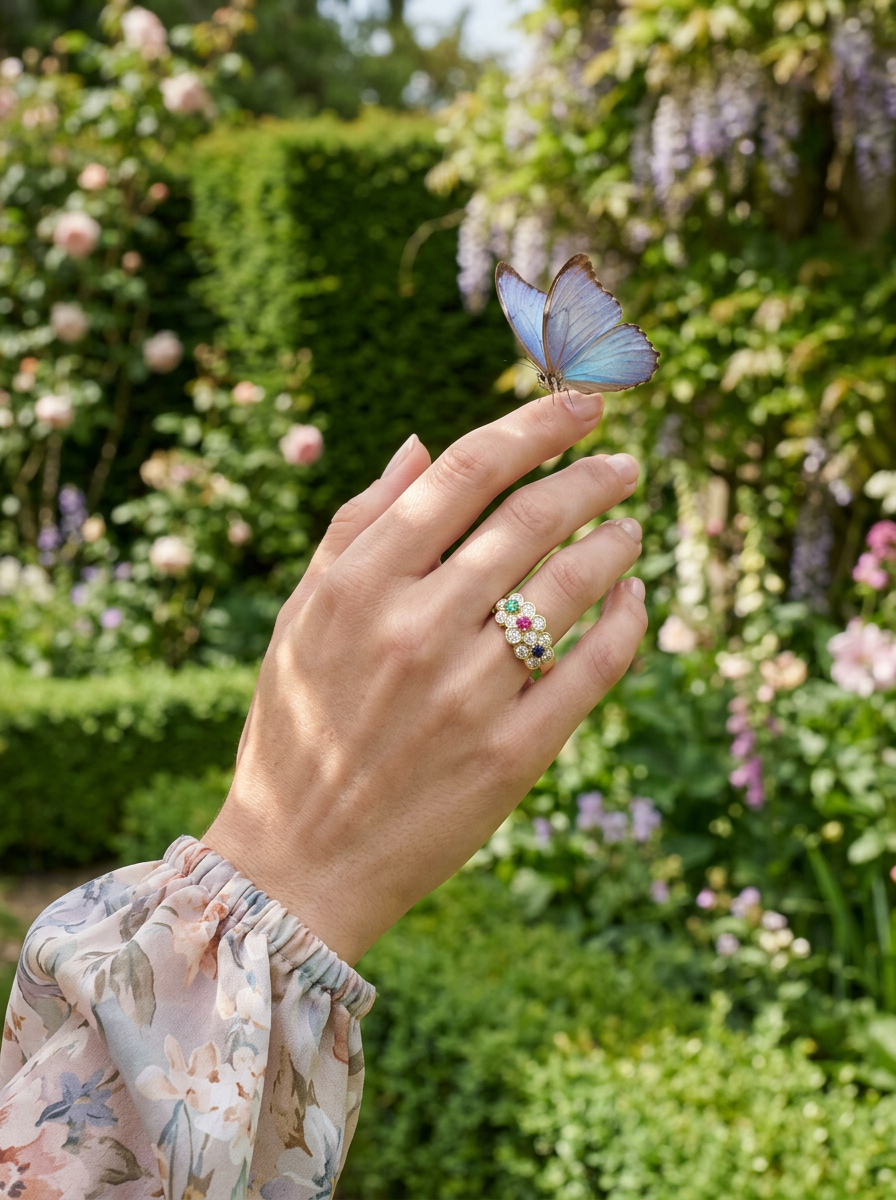 vancleef_emerald_ruby_sapphire_diamond_flowertrio_18k_yellowgold_ring.png