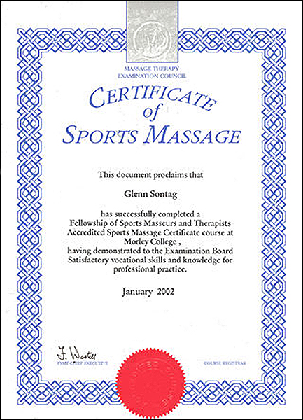 Fsmt Accredited Sports Massage Certificate — Blue Eye Osteopathy