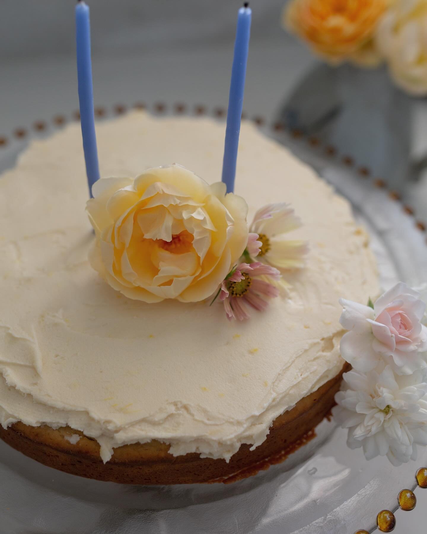 We celebrated two years of our August Eli a couple weeks ago. 

Brown butter lemon cake it was in honor of our Golden Boy &mdash; and me, too. 

I regularly experience a sense of mourning over the loss of time. And yet, I try my darnedest to be prese